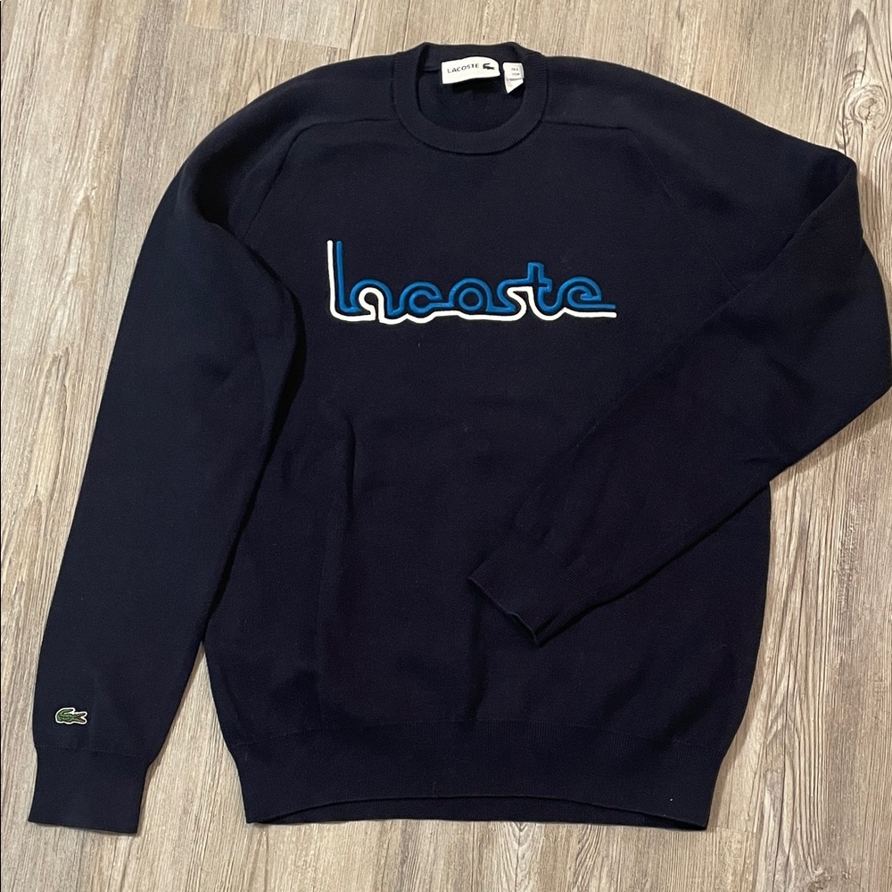 Lacoste Women Dark Blue Knit Sweater